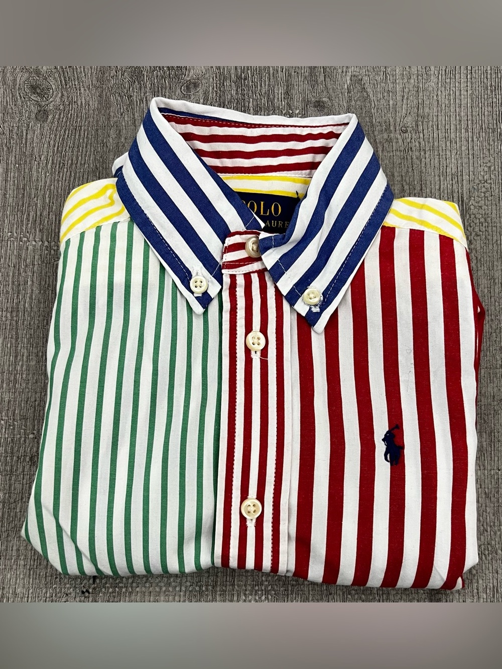 Polo Ralph Lauren Boys 3T Multicolor Striped Cotton Button-Up Shirt LS